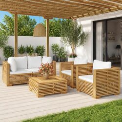 Practical Teak Lounge Set for Your Outdoor Needs