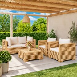 Practical 5-Piece Lounge Set for Outdoor Living