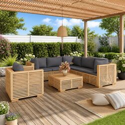 Ideal 7 Piece Lounge Set for Patios and Gardens