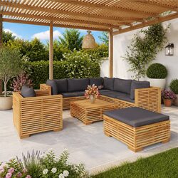 Practical 8-Piece Lounge Set for Your Outdoor Needs