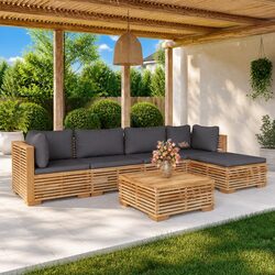 Practical 6-Piece Garden Lounge Set for Outdoor Relaxation