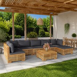 Versatile 8 Piece Lounge Set for Any Outdoor Setting