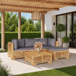 Versatile 5-Piece Garden Lounge Set for Outdoor Living