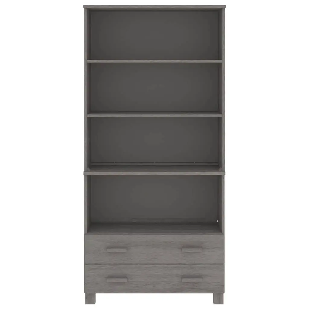 Highboard Sideboard Solid Pine Wood Light Grey Buffet Storage Cabinet Drawers