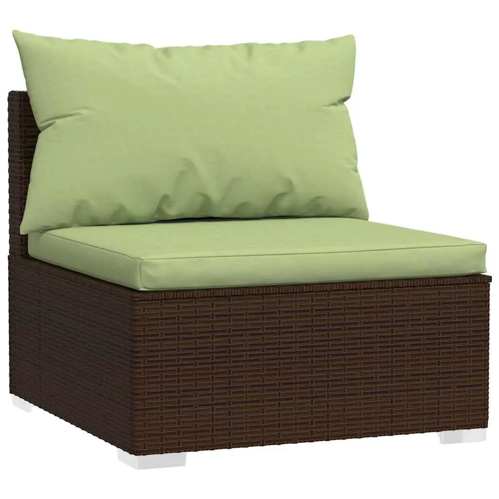 Garden Lounge Set 2 Piece Poly Rattan Modular Patio Furniture with Cushions