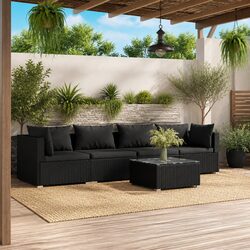 Versatile 5 Piece Garden Lounge Set for Relaxing Outdoors