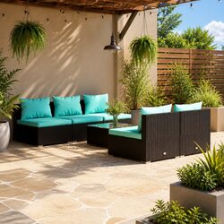 Practical 6-Piece Lounge Set for Outdoor Gatherings
