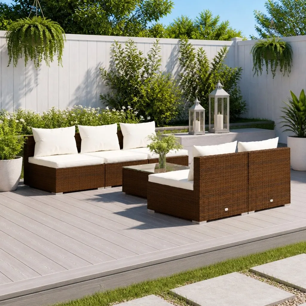 6 Piece Garden Lounge Set for Outdoor Use