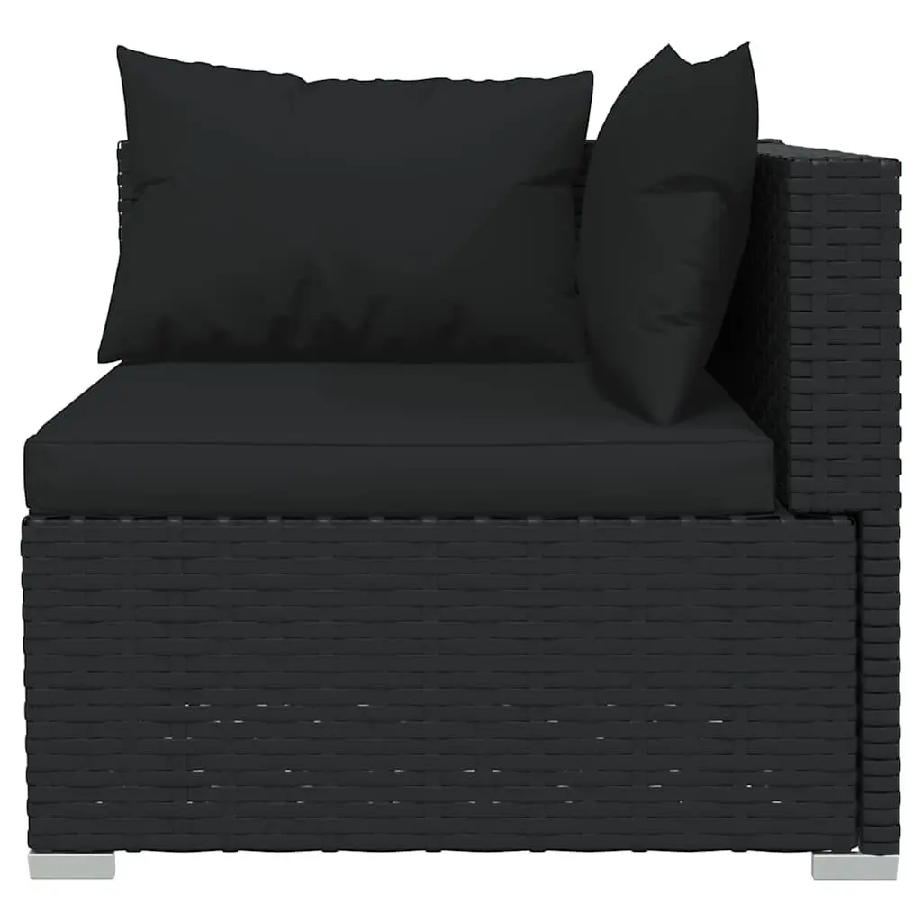 6 Piece Poly Rattan Garden Lounge Set with Cushions Outdoor Patio Furniture