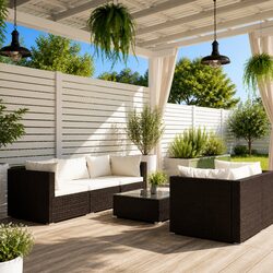 Perfect Modular Lounge Set for Your Patio: 6 Pieces with Cushions