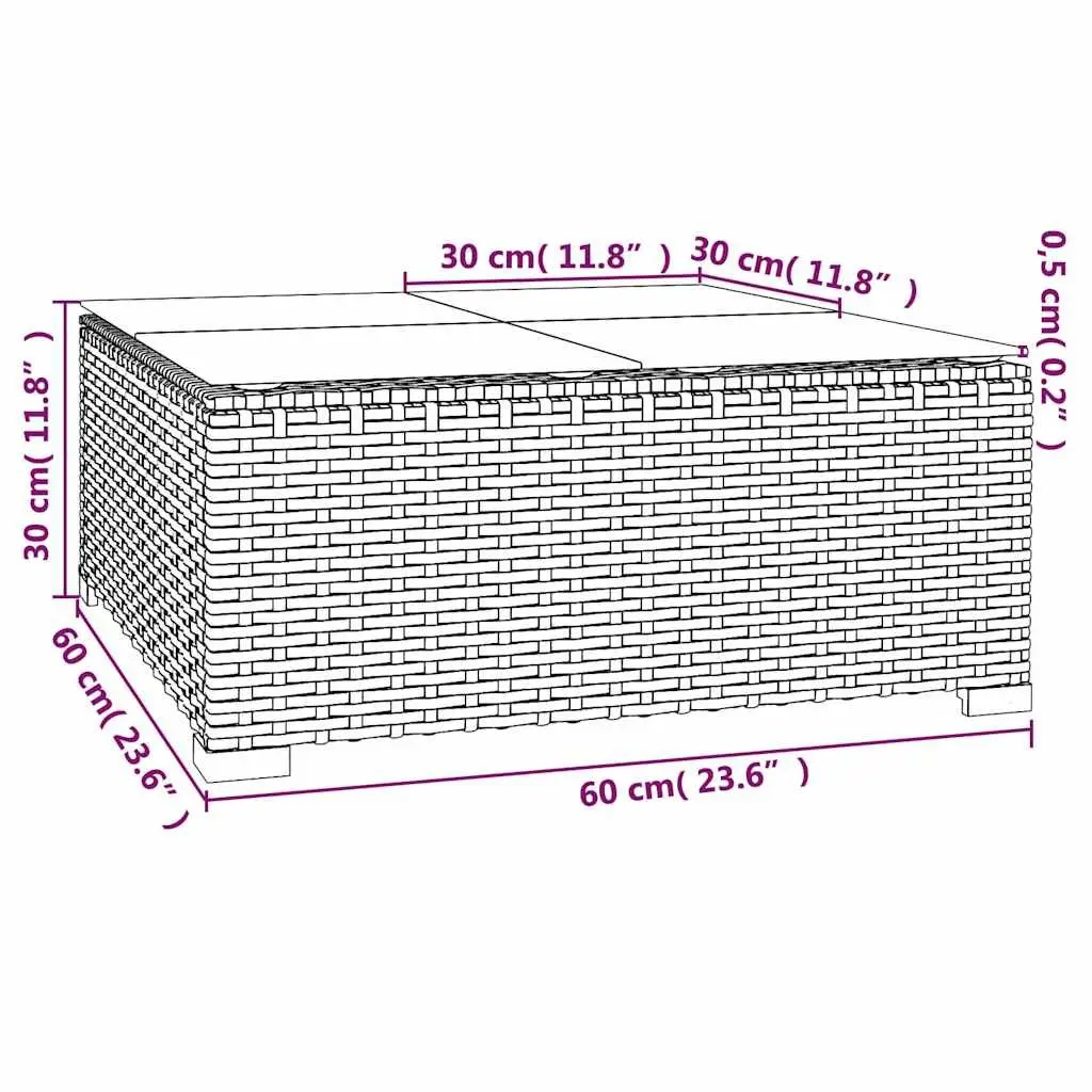 Garden Lounge Set 8 Piece Modular Outdoor Furniture Poly Rattan Black with
