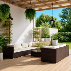 Flexible 8 Piece Outdoor Lounge Set for Your Patio