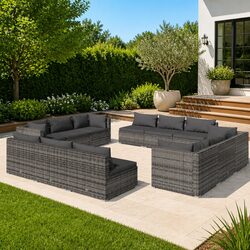 Practical 12 Piece Modular Lounge Set for Outdoor Use