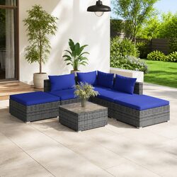 Practical 6 Piece Modular Lounge Set for Your Patio