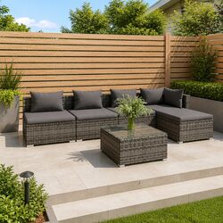 6 Piece Garden Lounge Set Ideal for Outdoor Gatherings
