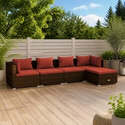 Practical 5 Piece Garden Lounge Set for Outdoor Living