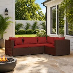 Practical 4-Piece Lounge Set for Outdoor Enjoyment