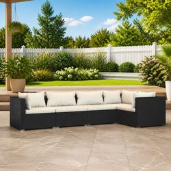 Practical 5 Piece Modular Lounge Set for Garden Use