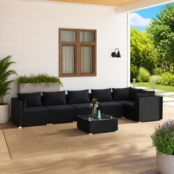 Practical 7 Piece Garden Lounge Set for Any Outdoor Area