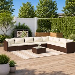 Functional 9 Piece Lounge Set for Everyday Outdoor Use