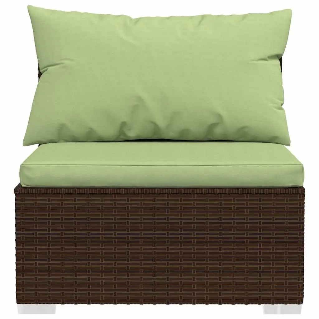 Garden Lounge Set 6 Piece Outdoor Patio Furniture Poly Rattan with Cushions