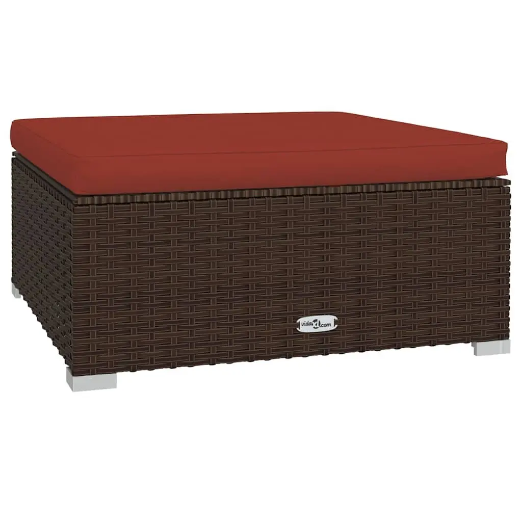 Garden Lounge Set 6 Piece Modular Poly Rattan Outdoor Furniture with Cushions