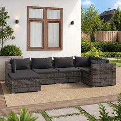 6-Piece Garden Lounge Set: Practical Outdoor Seating