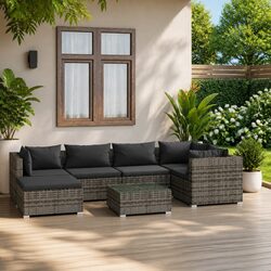 Versatile 7 Piece Garden Lounge Set for Outdoor Living