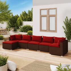 Practical 7 Piece Outdoor Garden Lounge Set with Cushions