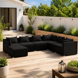 Practical 7 Piece Modular Garden Lounge Set