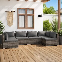 6 Piece Outdoor Lounge Set for Relaxing Outdoors