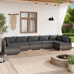 Practical 7 Piece Garden Lounge Set for Outdoor Use