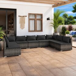 Practical 9 Piece Garden Lounge Set for Any Home