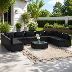 Practical 10 Piece Garden Lounge Set for Your Patio