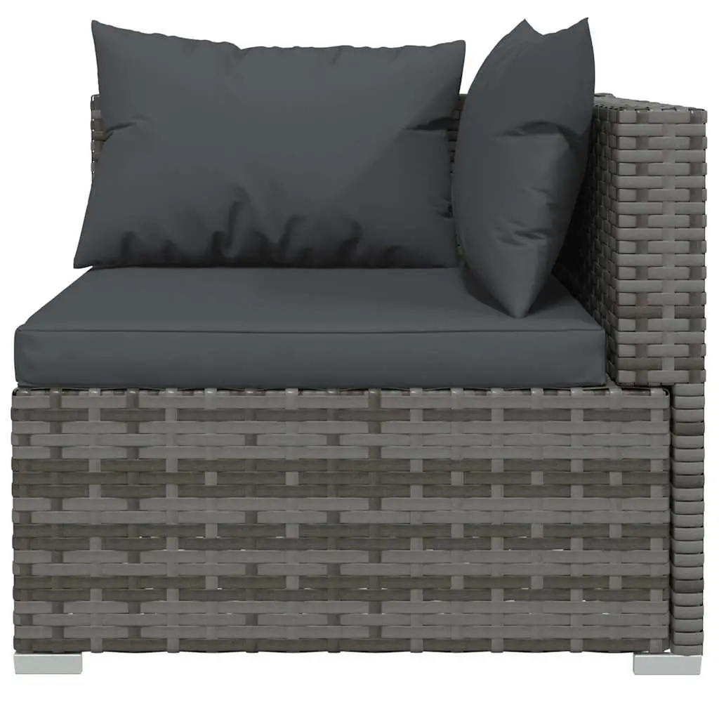 Garden Lounge Set 11 Piece Outdoor Furniture Poly Rattan Modular Patio Grey