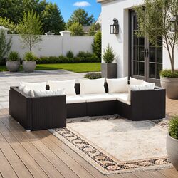 Practical 6 Piece Garden Lounge Set for Any Patio