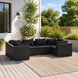 Functional 6 Piece Outdoor Lounge Set for Patio Use