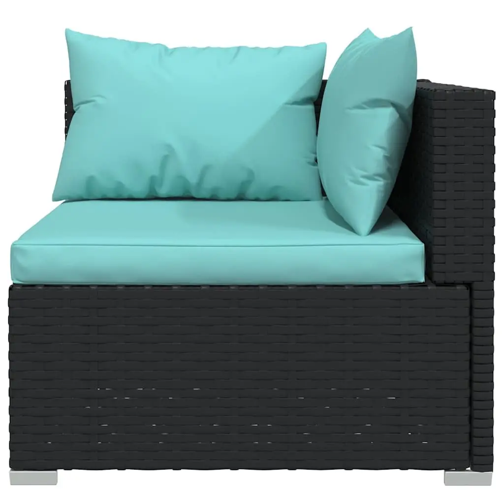 Garden Lounge Set 8 Piece Outdoor Patio Furniture with Cushions Poly Rattan