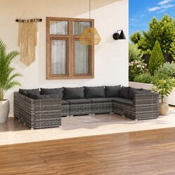 Practical 9 Piece Garden Lounge Set for Any Outdoor Space