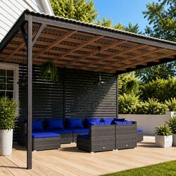Comfortable 9 Piece Outdoor Lounge Set for Gardens and Patios