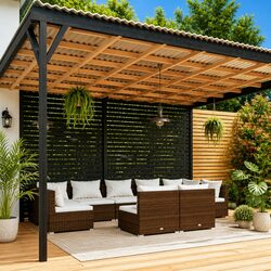 Practical 9 Piece Garden Lounge Set for Outdoor Use