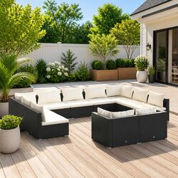 Versatile 11 Piece Outdoor Lounge Set for Home Use