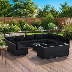 Practical 12 Piece Modular Lounge Set for Your Garden