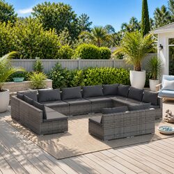 Versatile 11 Piece Garden Lounge Set for Your Patio
