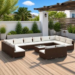 Practical 13-Piece Modular Garden Lounge Furniture Set
