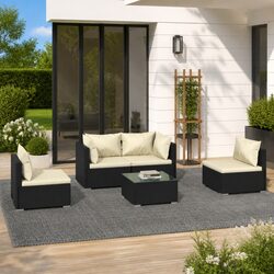 Versatile 5 Piece Outdoor Lounge Set for Your Patio