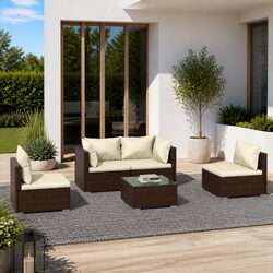 Versatile 5-Piece Modular Garden Lounge Set