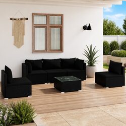 Practical 6 Piece Garden Lounge Set for Outdoor Living