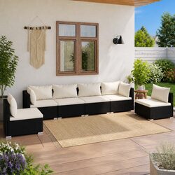 Practical 6 Piece Garden Lounge Set for Outdoor Use