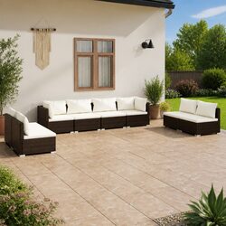 Versatile 8-Piece Modular Garden Lounge for Relaxation